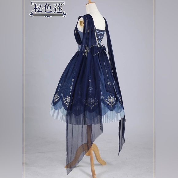 Miselian Lotus Natural Waist JSK by Mirror Miracle 💙💛 - Picture 16 of 16